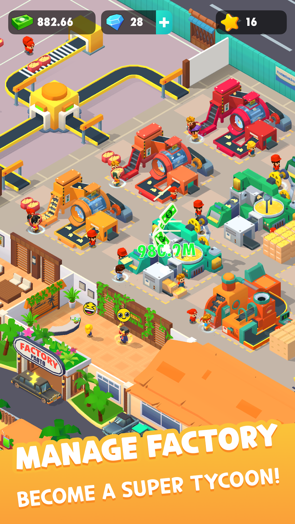 Segundo screenshot do jogo House Builder com escavadora a preparar terreno de construção